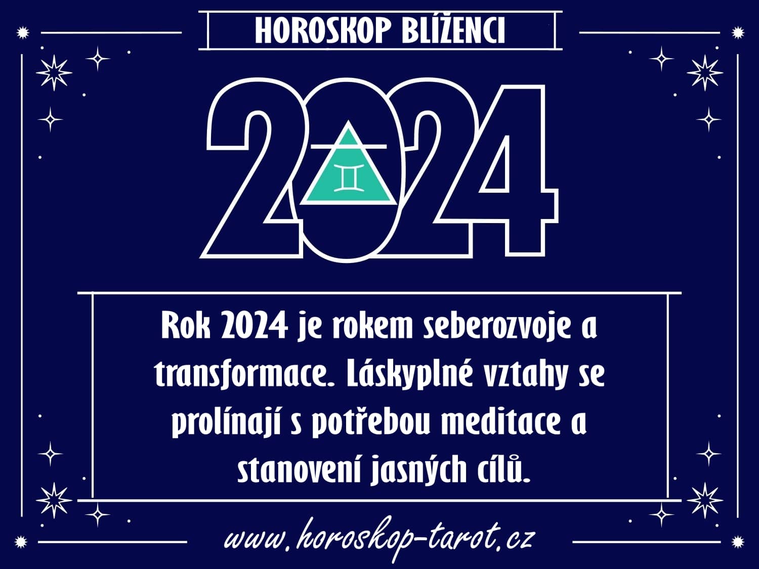 Roční Horoskop na rok 2024 Blíženci horoskoptarot.cz