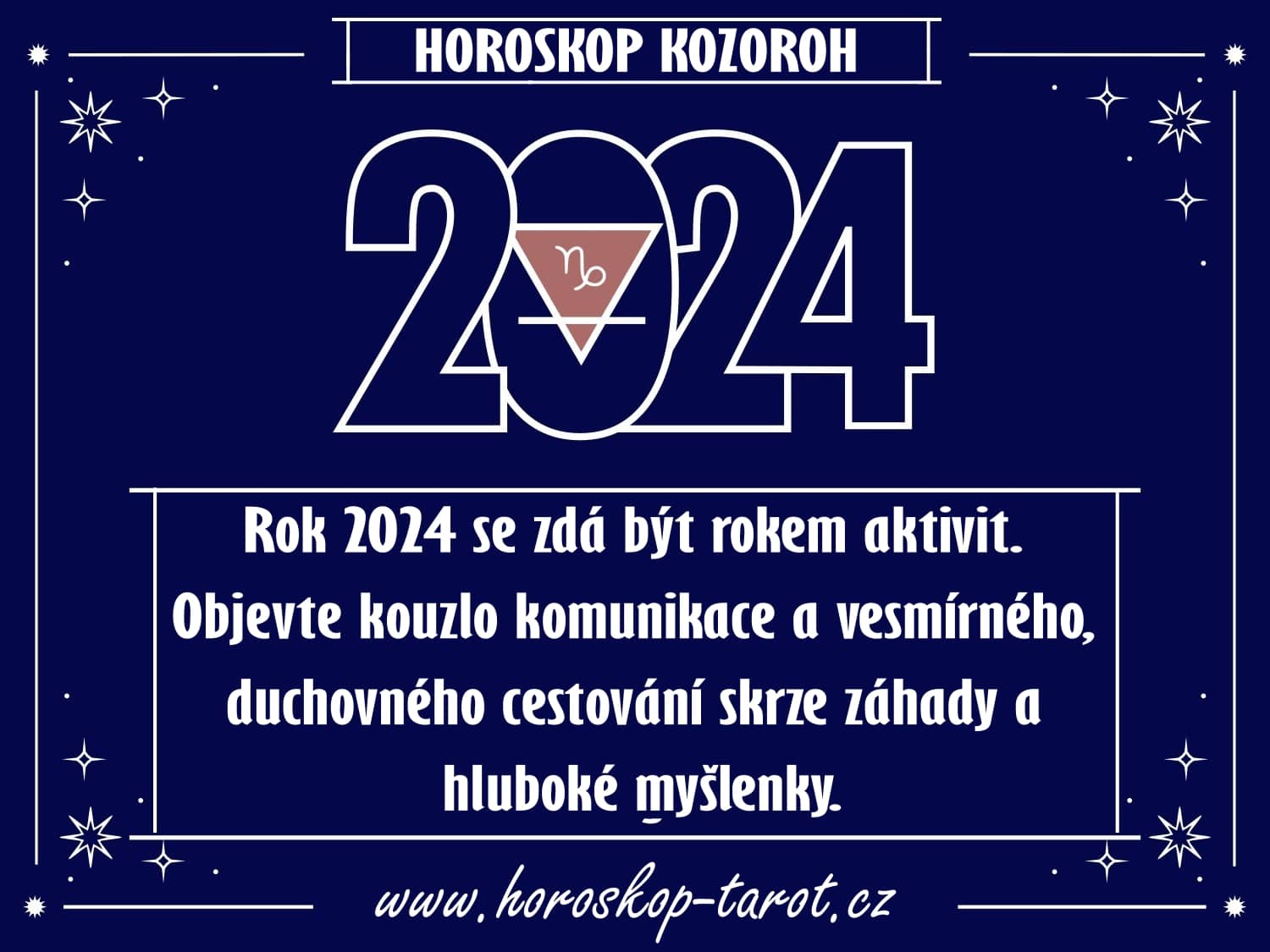Roční Horoskop na rok 2024 Kozoroh horoskoptarot.cz
