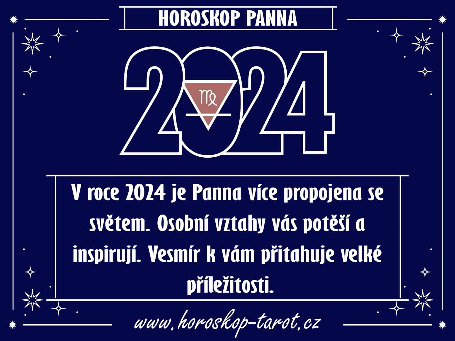 Roční Horoskop pro rok 2024 Panna horoskoptarot.cz