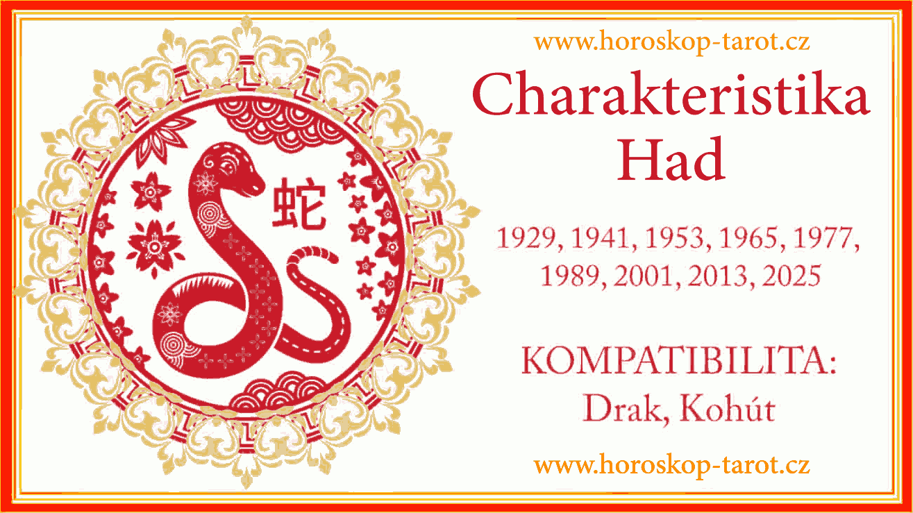 čínske znamení zvěrokruhu Had a jeji charakteristika