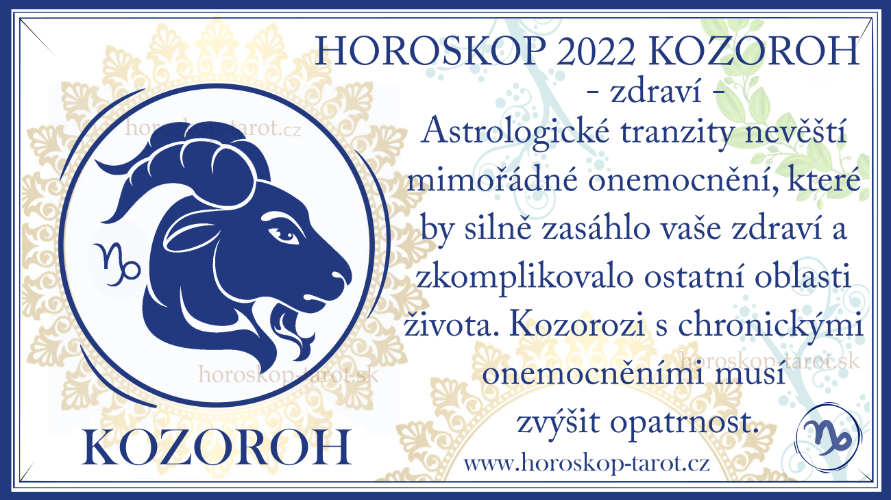 roční Horoskop 2022 zdraví