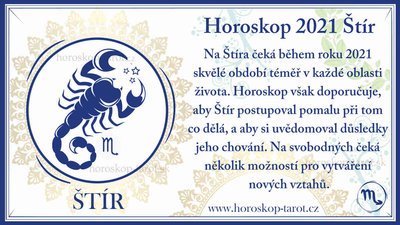 horoskop 2021 pre znamenie Štír
