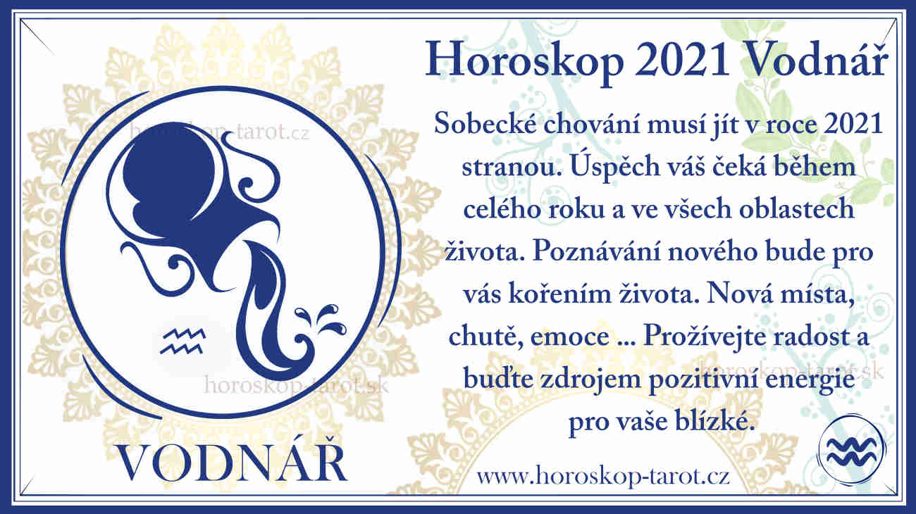 horoskop 2021 pre znamenie Vodnář